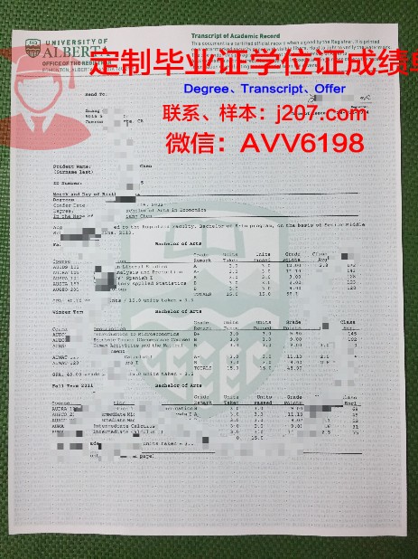 阿尔伯塔大学毕业证书等级划分解析