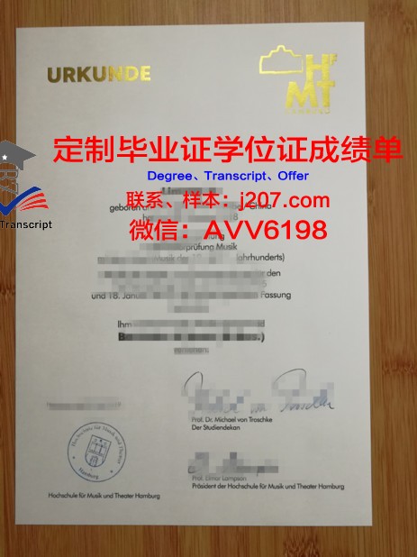 汉堡造型艺术学院毕业证尺寸(汉堡音乐戏剧学院官网)