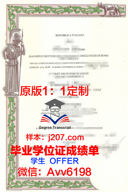 罗马国际社会科学自由大学毕业证成绩单