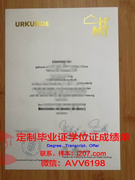 汉堡造型艺术学院毕业证是什么样呢(汉堡戏剧学院)