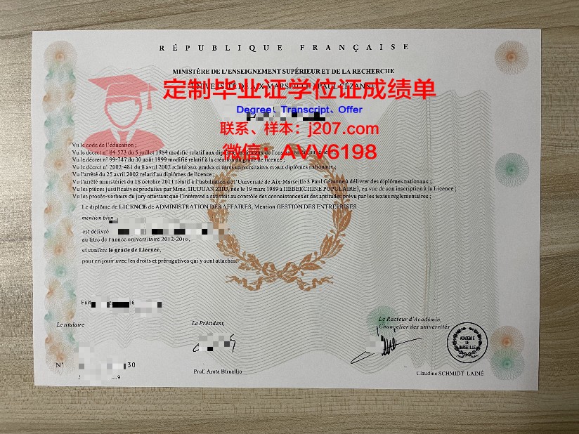 马赛-地中海高等艺术与设计学院毕业证书原件(马赛地中海文化博物馆)