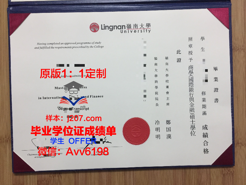 江陵岭东大学毕业证模板(岭南大学毕业证)