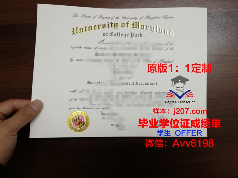 马里兰大学巴尔的摩郡分校毕业证照片(马里兰大学毕业证书)