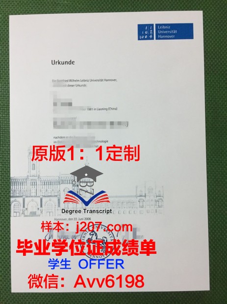 汉诺威大学毕业学位
