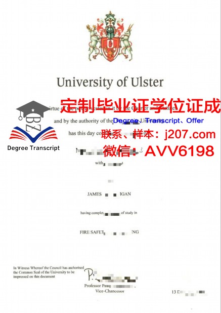阿尔斯特大学毕业文凭
