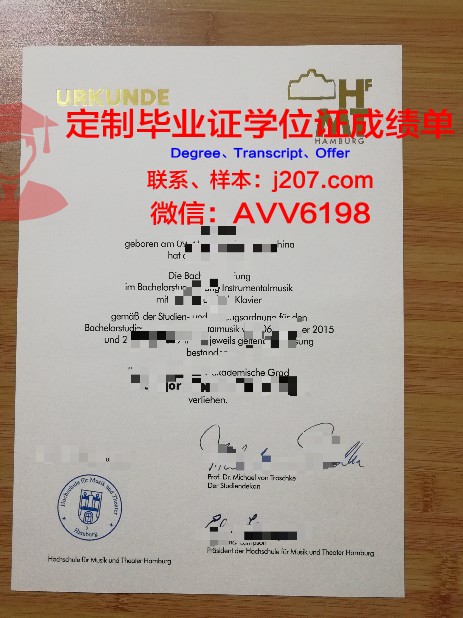 汉堡大学毕业证书图片(汉堡大学怎么样)