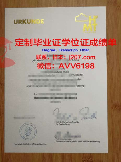 汉堡-哈尔堡工业大学毕业证图片Technische Universität Hamburg Diploma