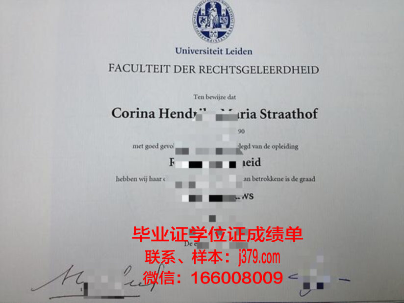 莱顿大学毕业证书图片模板(莱顿大学贴吧)