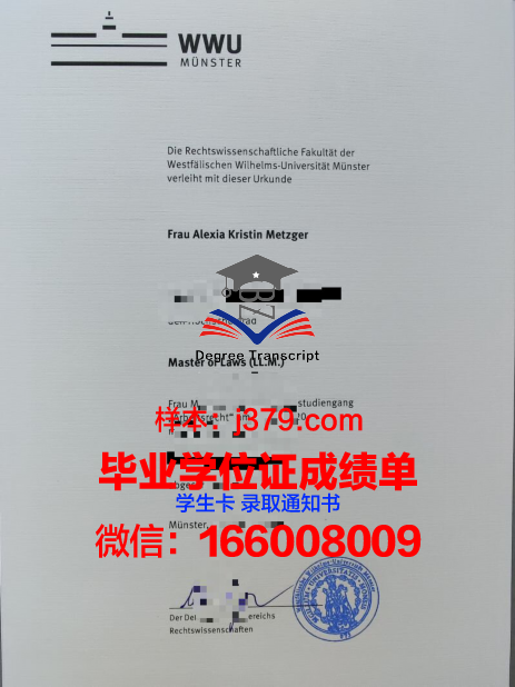 明斯特大学毕业证图片(明斯特大学bwl)