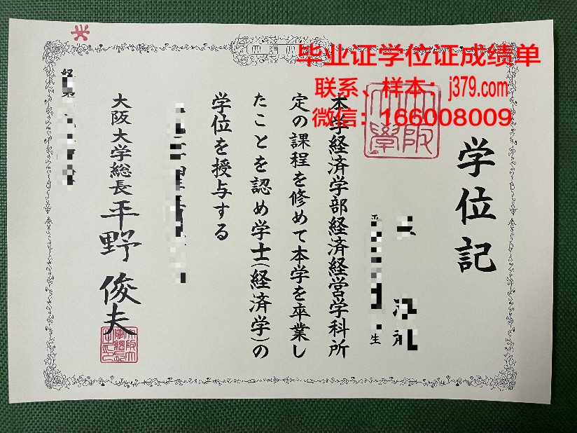 大阪产业大学毕业证书图片模板(大阪产业大学毕业证书图片模板大全)