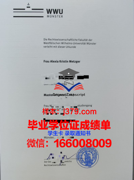 明斯特艺术学院毕业证书图片(明斯特高等专业学院)