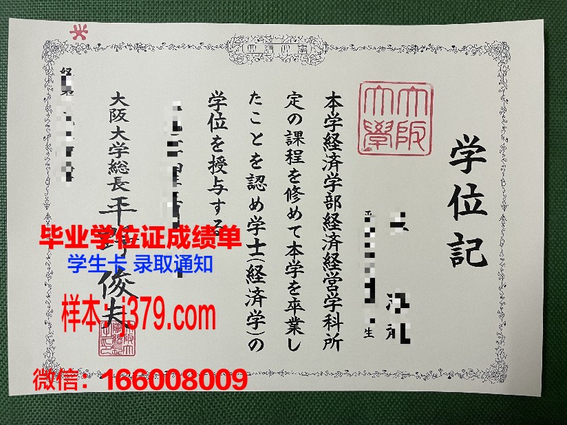大阪大学毕业证样本：承载知识与荣誉的证明