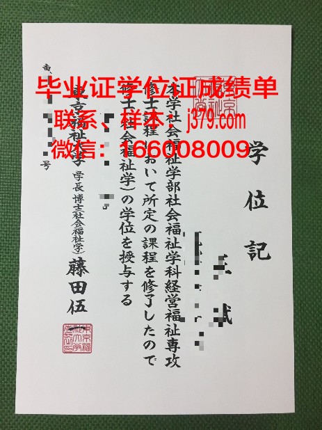 日本福祉大学毕业证书图片模板(日本福祉大学排名怎么样)