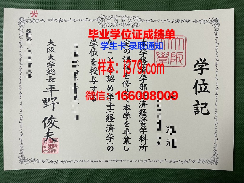 大阪大学毕业证学位文凭学历Diploma