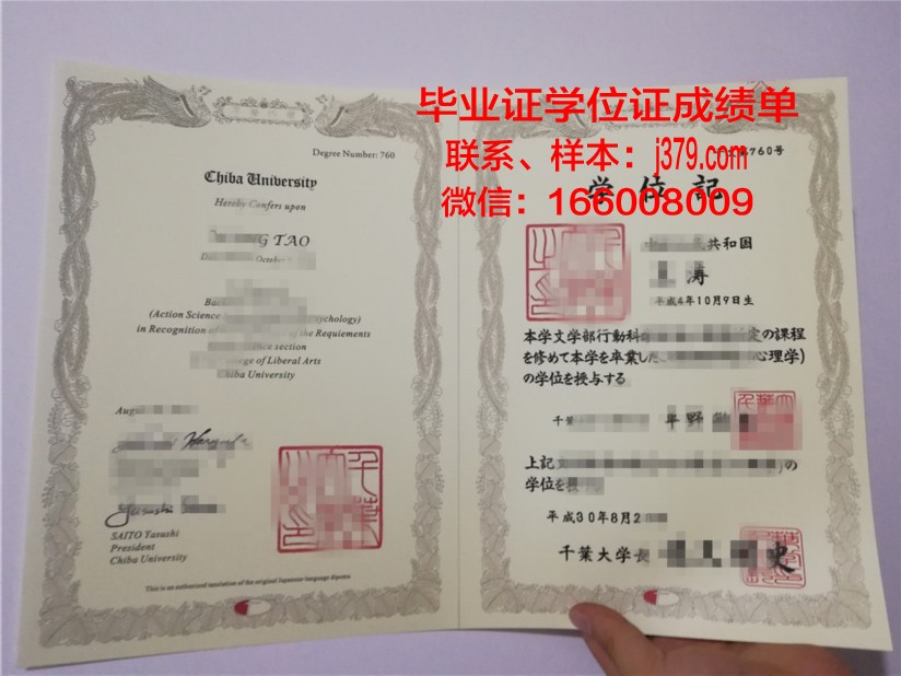 日本千叶大学毕业证学位记(日本千叶大学专业有哪些)