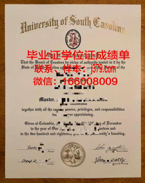南卡罗来纳州立大学毕业学位
