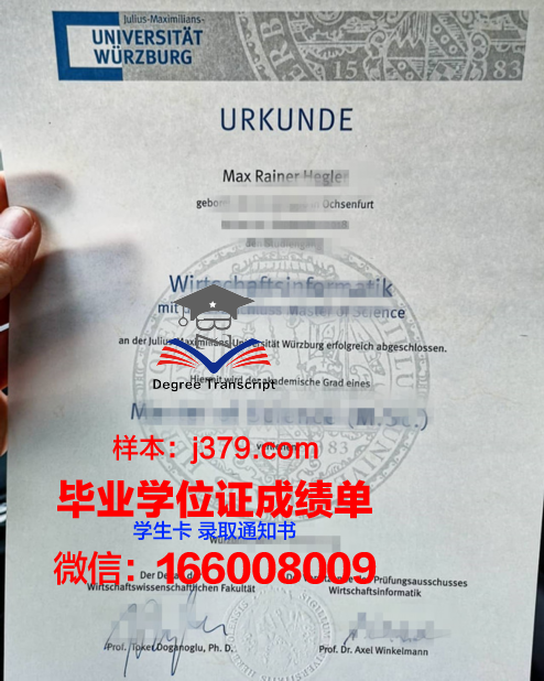 维尔茨堡大学毕业证展示
