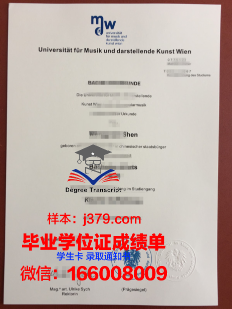 维也纳技术大学毕业证成绩单：跃动的学术青春