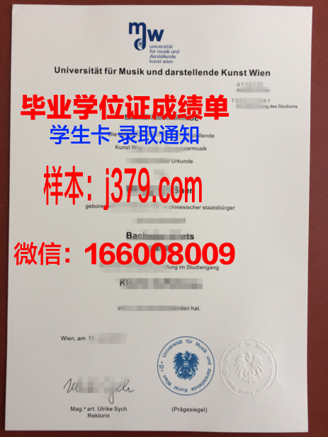 维也纳爵士与流行音乐大学毕业证长什么样(维也纳音乐与艺术表演大学)