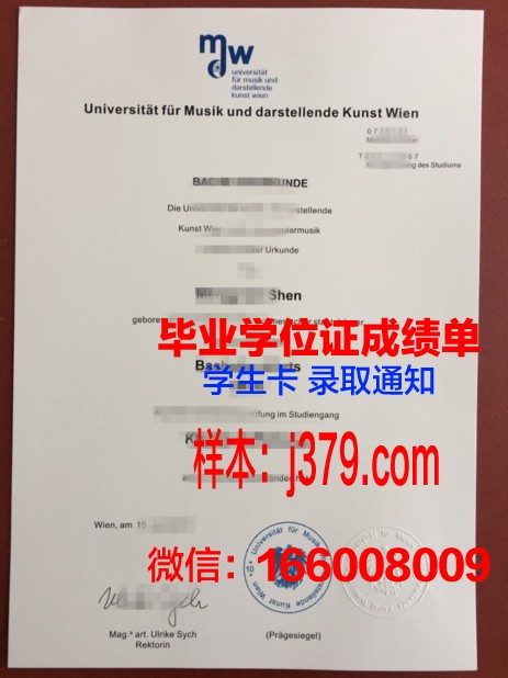 维也纳音乐与表演艺术大学本科毕业证(维也纳音乐和戏剧艺术学院好考吗)