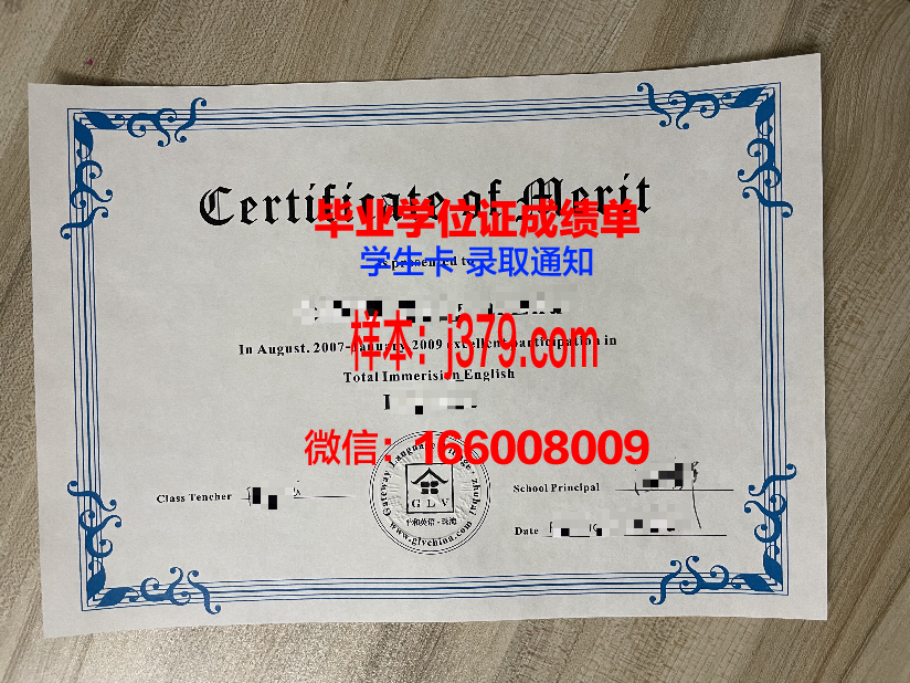 雷恩第二大学毕业证书模板