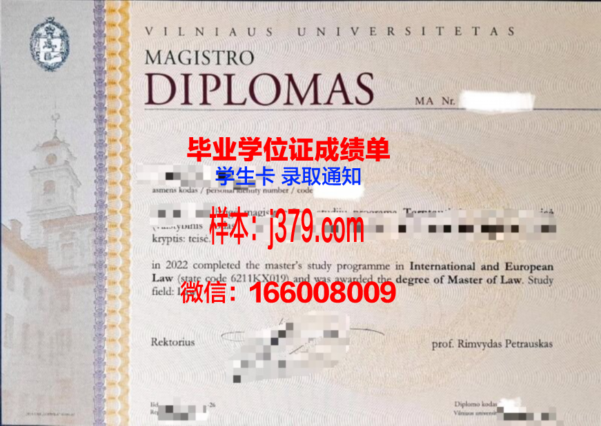 维尔纽斯工业大学证书成绩单(维尔纽斯大学官网)