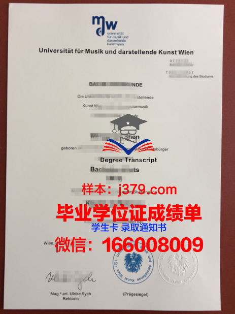 维也纳应用艺术大学毕业证书图片(维也纳艺术学院英语)