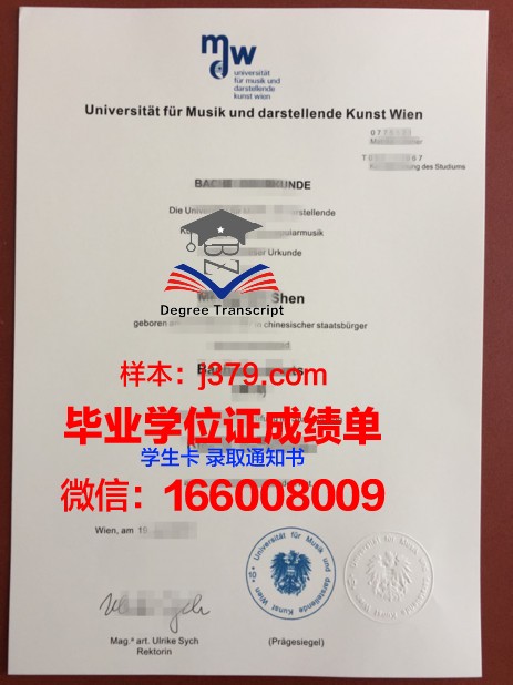 维也纳音乐与艺术市立大学毕业证原版(维也纳音乐与表演艺术大学官网)